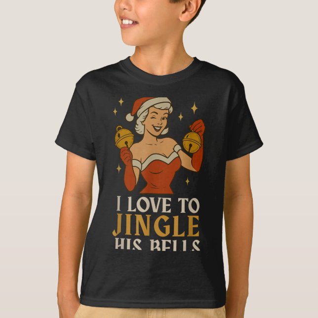 Camiseta Retro Santa I Love To Stuff Her Stock Jingle His B (Anverso)