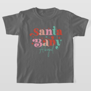 Camiseta Retro Santa para bebés personalizada
