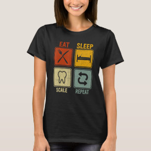 Camiseta Retro Sarcástico Para La Escala De Sueño Dentista