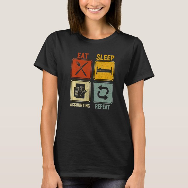 Camiseta Retro Sarcástico Para La Repetición Contable De Cp (Anverso)
