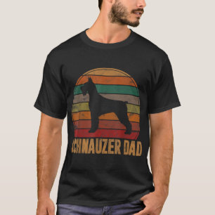 Camiseta Retro Schnauzer Dad Dad Gigante estándar de dueños