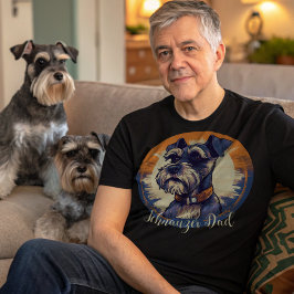 Camiseta Retro Schnauzer Dad T-Shirt