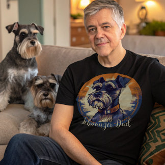 Camiseta Retro Schnauzer Dad T-Shirt