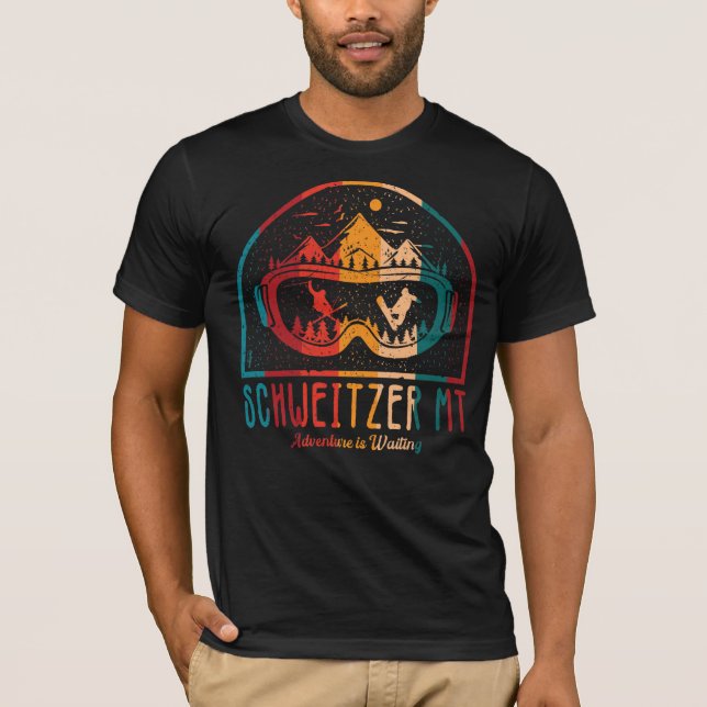 Camiseta Retro Schweitzer Mountain Ski Sunset (Anverso)