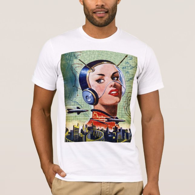 Camiseta Retro Science Fiction Mens (Anverso)