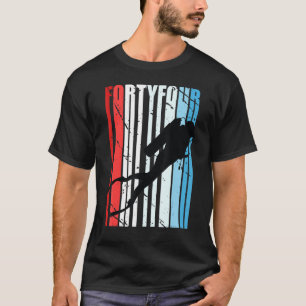 Camiseta Retro Scuba Diving 44th Birthday Deep Sea Diver Wo
