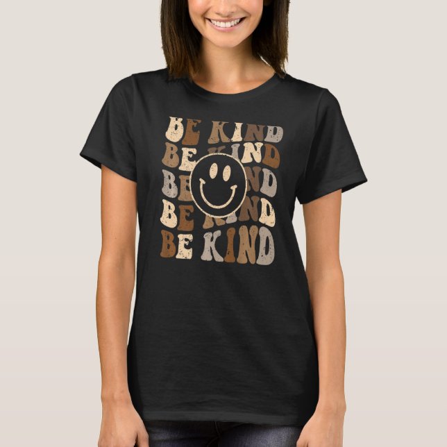 Camiseta Retro Sé Amable Cara Sonriente Extensión Amabilida (Anverso)