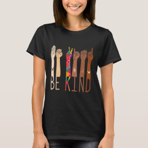 Camiseta Retro Sé Amable Lenguaje de Rótulo mano Ausencia d