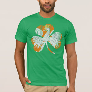 Camiseta Retro se descolora el trébol polaco de la herencia