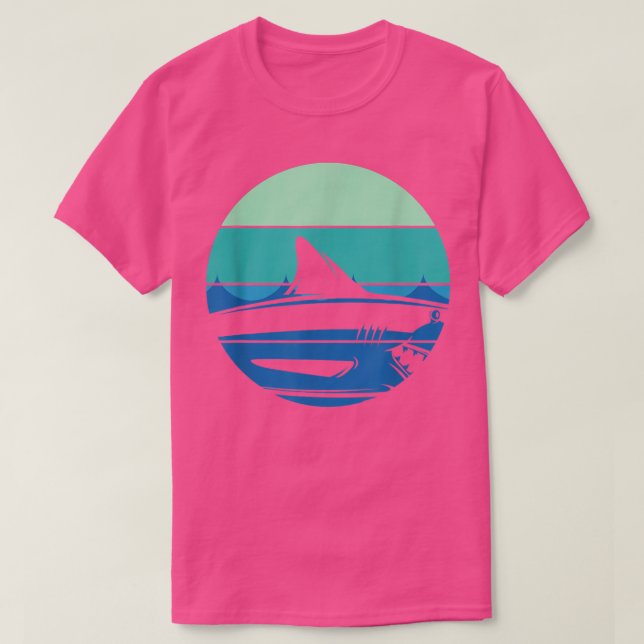 Camiseta Retro Sea Monster Ocean Animals Predator Shark  (Diseño del anverso)