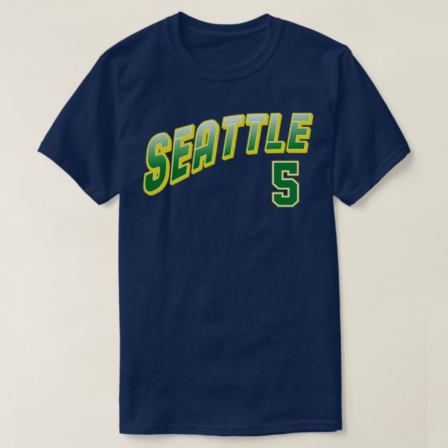 Camiseta Retro Seattle Número 2 (Diseño del anverso)