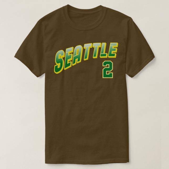 Camiseta Retro Seattle Número 2 1 (Diseño del anverso)