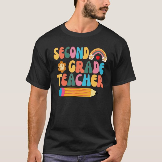 Camiseta Retro Second Grade Teacher Back To School 2nd Grad (Anverso)