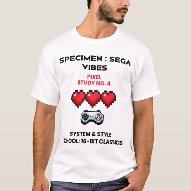 Camiseta Retro Sega Vibes Pixel Study No. 4  (Anverso)