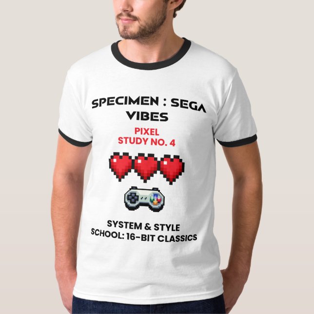 Camiseta Retro Sega Vibes Pixel Study No. 4  (Anverso)
