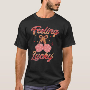 Camiseta Retro Sensación De Dados Afortunados Mujeres Felic