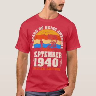 Camiseta Retro Septiembre 1940 Pescador de 82 años de edad