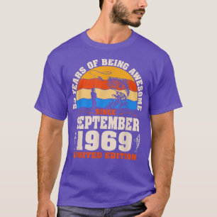 Camiseta Retro Septiembre 1969 Pescador de 53 años de edad