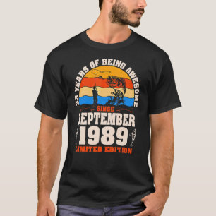 Camiseta Retro Septiembre 1989 Pesca de 33 años 33ª Bir