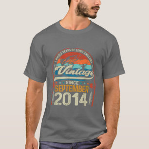 Camiseta Retro Septiembre 2014 8 Amantes de la pesca 8 años