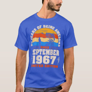 Camiseta Retro Septiembre de 1967 Pescador de 55 años de ed