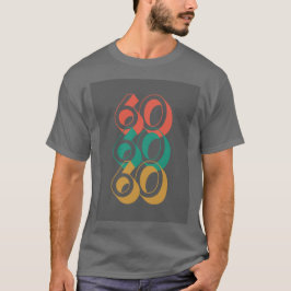 Camiseta Retro Sesenta Y Sesenta Y Sesenta Camisas Gris