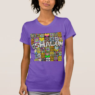 Camiseta Retro Shalom LOVE Psicodélico de los 60