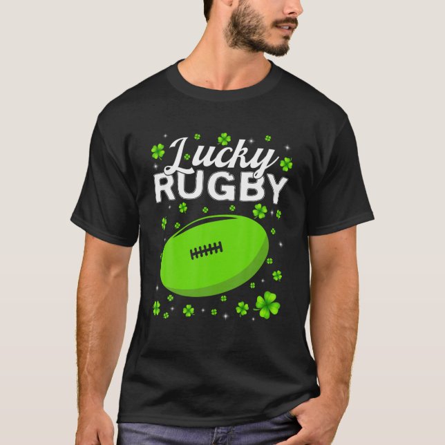 Camiseta Retro Shamrock Rugby Lover Sport St Patricks Day O (Anverso)