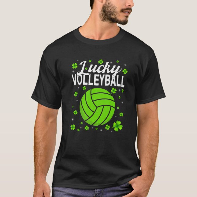 Camiseta Retro Shamrock Volleyball Lover Sport St Patricks (Anverso)