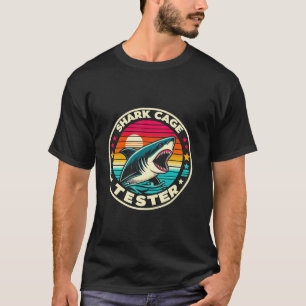 Camiseta Retro Shark Cage Tester Recuperación Graciosa Leg