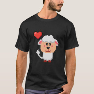 Camiseta Retro Sheep 8 Bits Videogame Funny Gamers Pixelate