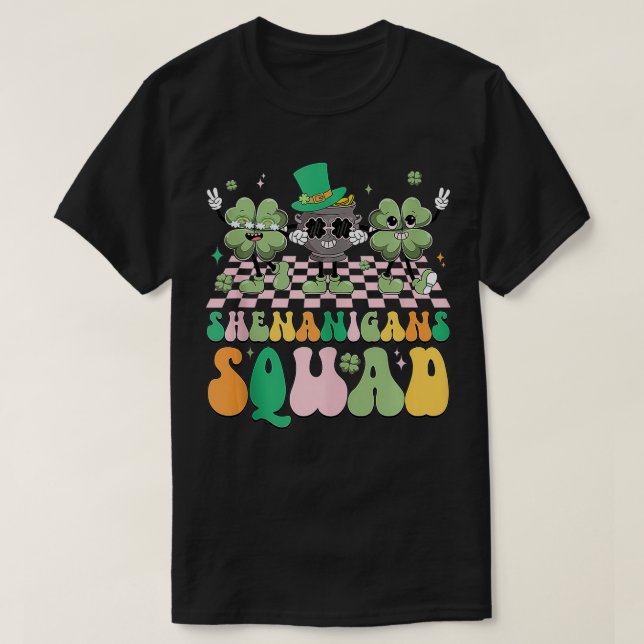 Camiseta Retro Shenanigans Squad Shamrock Gold Pot (Diseño del anverso)
