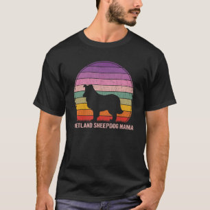 Camiseta Retro Shetland Sheepdog Mama Graphic Shetland Shee