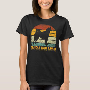 Camiseta Retro Shiba Inu Madre Dueña de perro Madre Mascota