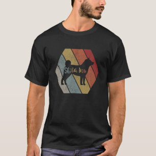 Camiseta Retro Shiba Inu Perro Raza Silhouette Mascota de l
