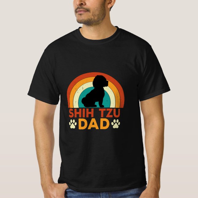 Camiseta Retro Shih Tzu Dad (Anverso)