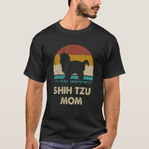 Camiseta Retro Shih Tzu Mom For Women Shih Tzu Dog