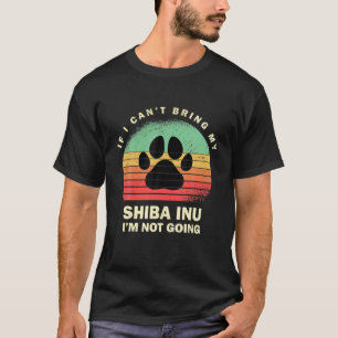 Camiseta Retro Si No Puedo Traer Mi Shiba Inu No Voy