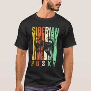 Camiseta Retro Siberian Husky Guay único Huskies Mascota de