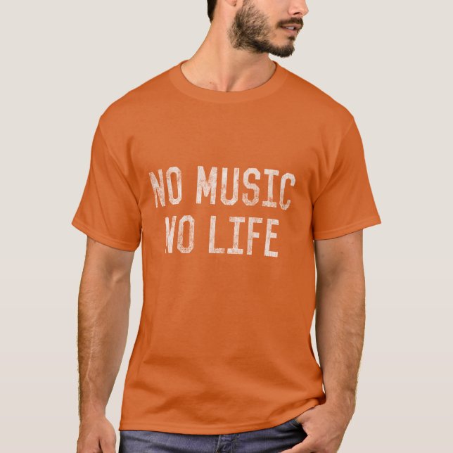 Camiseta Retro sin música sin vida retro (Anverso)