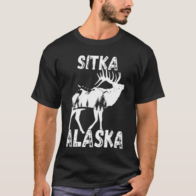 Camiseta Retro Sitka AK Alaska City Apparvenir (Anverso)