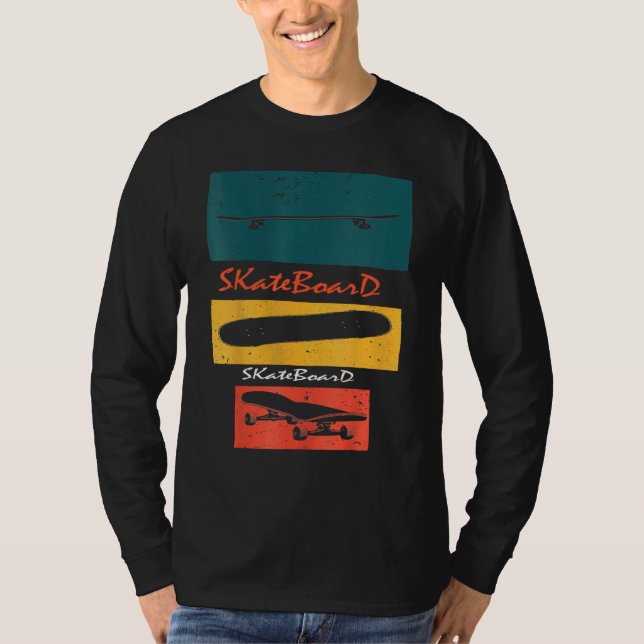 Camiseta Retro Skateboard Men For  Skateboarding Skateboard (Anverso)