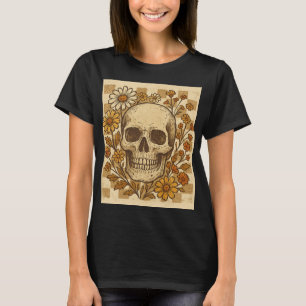 Camiseta Retro Skull & Daisy   Esplele De Grunge V