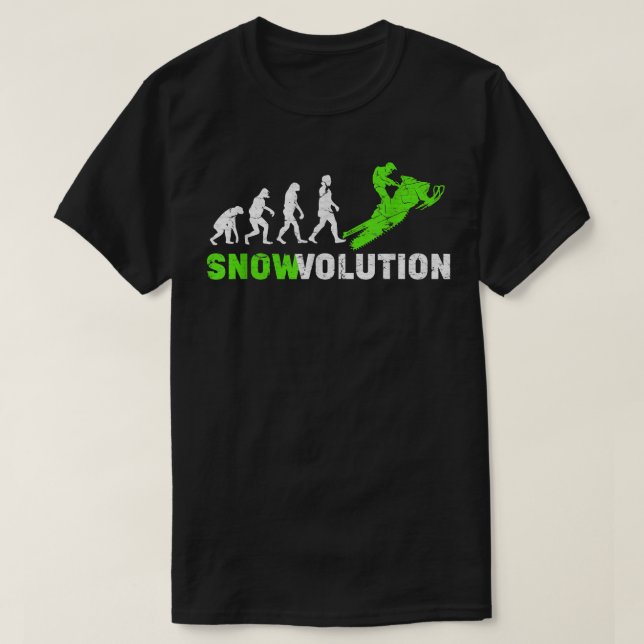 Camiseta Retro Sledge Snowmobile Evolution Etrem Winter Spo (Diseño del anverso)