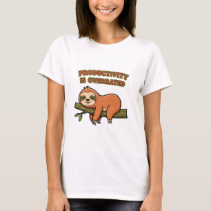 Camiseta Retro Sloth Productivity Is Overrated Women’s T-Sh