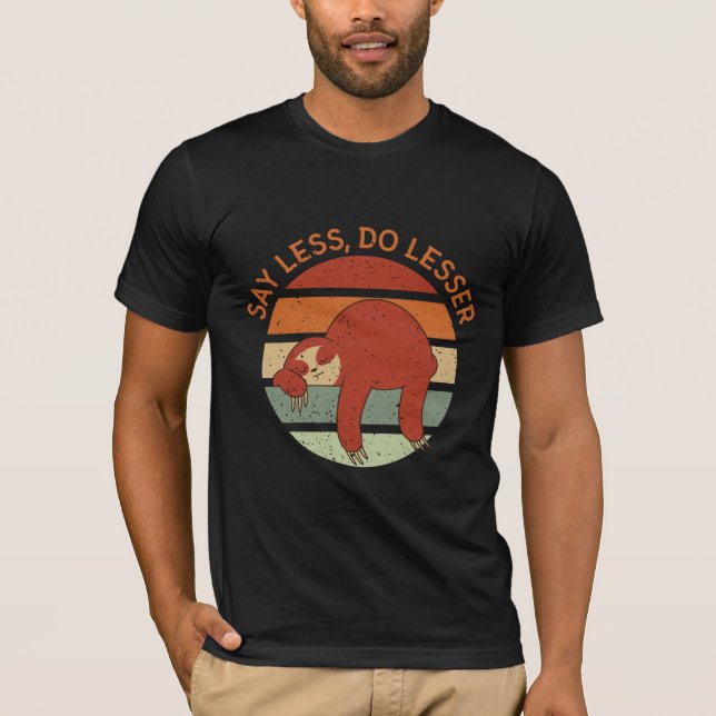Camiseta Retro Sloth Sunset (Anverso)