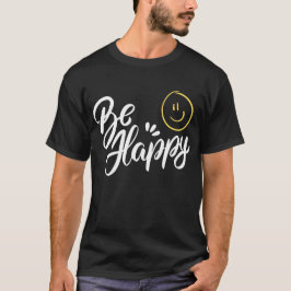 Camiseta Retro Smiley Daisy - Just Be Happy Flower Power 