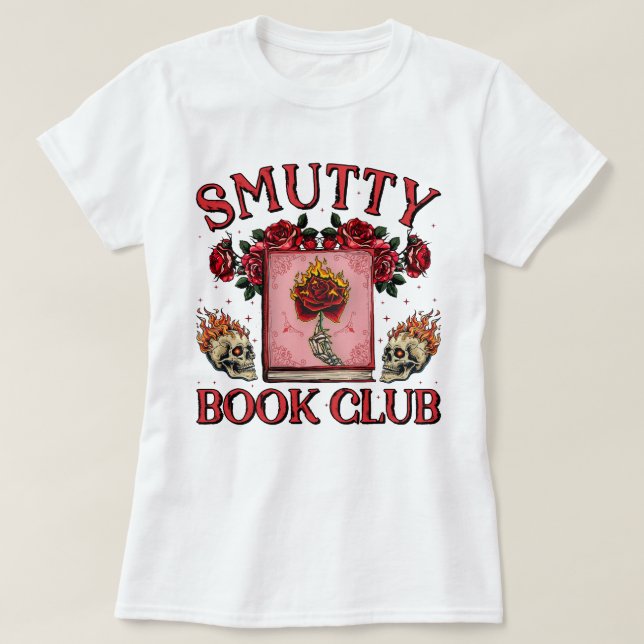 Camiseta Retro Smutty Book Club Oscuro Romance Smut Lover (Diseño del anverso)