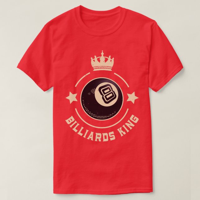 Camiseta Retro Snooker de Billiards King 8Ball (Diseño del anverso)