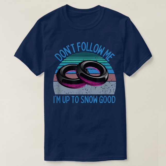 Camiseta Retro Snow Tubing Snow Tube Winter  (Diseño del anverso)